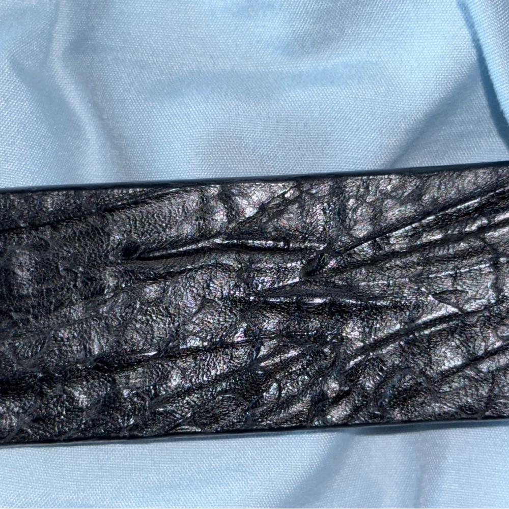 Men's Black Leather Belt - Picture 5 of 5